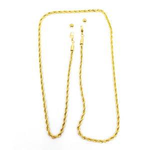 빈티지 골드 로프 체인 안경 홀더, 3.8mm 두께의 트위스트 메탈 선글라스 스트랩, 여성용 패션 코드 랜야드
