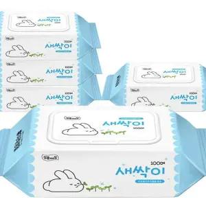 잘풀리는집 새싹이 물티슈 캡형100매 x 5팩 x3SET(SH)