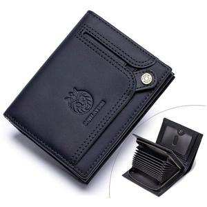 슐라툼 남성용 대용량 지갑 RFID 차단 이중폴드 가죽 어코디언 신용카드 소지자 지갑, 21개 슬롯, 검은색