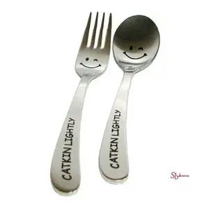 어린이 스마일 포크세트 스푼 수저 숟가락hij616