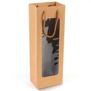 접이식사각상자 투명창 크라프트 일자형 쇼핑백 1P 선물 답례