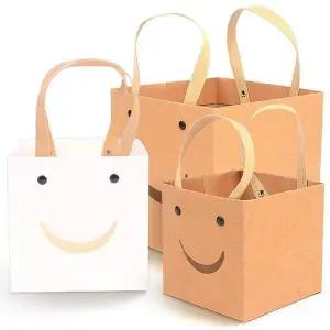 접이식사각상자 스마일 사각 선물백 크라프트 쇼핑백 선물케이스
