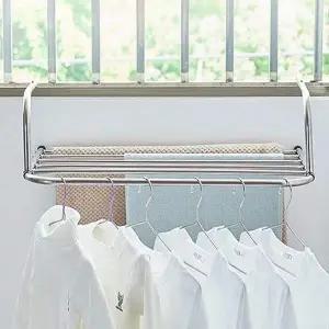 스테인리스 접이식 창틀 빨래 건조대 실내용 베란다용 일반형