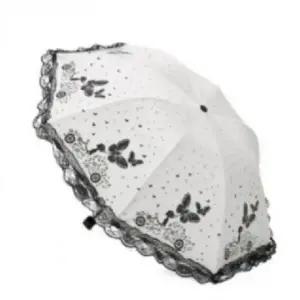 [패션] 접이식 3단 양산 겸용 우산 나비 레이스 암막 자외선 차단 휴대용 여성 양우산