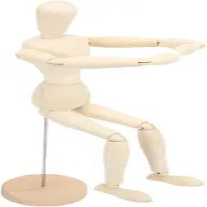 16인치 아티스트 우드 마니킨 유연한 휴먼 피규어 조인트 마네킹 홈 오피스 책상 장식용