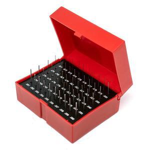 LLDSIMEX 스틸 핀 게이지 세트 플라스틱 케이스 (PIN-M0-50)