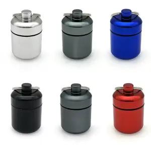 미니 휴대용 알루미늄 알약 케이스 키 체인 야외 포켓 상자 컨테이너 운반 병 청력 보호 귀마개