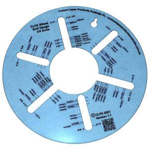 CLPA 3 및 6 스터드 휠 볼트 패턴 측정 도구 - 메트릭 임페리얼의 모든 공통 패턴에 대한 읽기 쉬운 투명 플라스틱 게이지