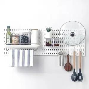 ( )타공판 심플 포켓 선반 후크 수납함 인테리어
