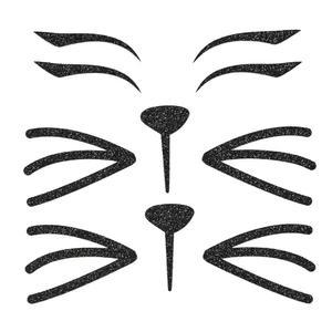 고양이 얼굴 보석 스티커 여성 및 소녀용 할로윈 코스튬 액세서리 페이스