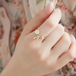 플라워 집게반지 패션 오픈반지 러블리 꽃반지 큐티 포인트링