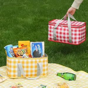 체크 보냉백 35x20x20 택1 소프트 보냉 도시락 가방 보냉가방 피크닉보냉가방