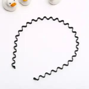 웨이브 철사 머리띠 스프링 남성 남녀공용 헤어밴드 철사머리띠