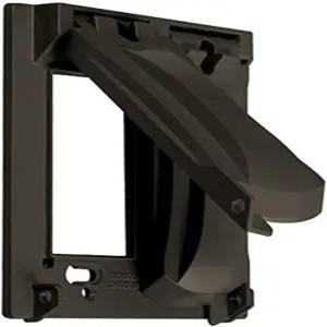 허브벨-벨 MX2050Z 투 갱 디바이스 플랫 메탈 내후성 리셉터클 커버 브론즈