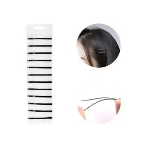 블랙 실핀 세트 일자 6.5cm 실핀 넙적실핀 웨이브실핀 반머리핀 업스타일핀