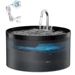 2.1L 자동 애완동물 급수기 실내 초저소음 펌프 수도꼭지 고양이 분수 USB 센서 전기식 강아지용