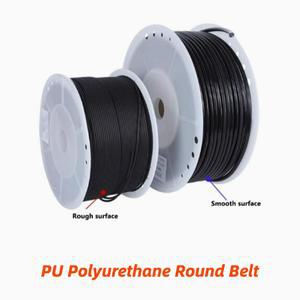 PU 폴리우레탄 라운드 벨트 정전기 방지 매끄럽고 거친 표면 검정색 O형 변속기 직경 2/2mm 3M 호환m 10mm
