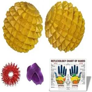 나무 손/발 뾰족한 지압 볼 마사지기 2개 세트