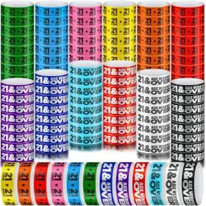 21개 이상의 종이 손목밴드 이벤트 컬러 방수 팔찌 경량 식별 용품다색 1200개 제공