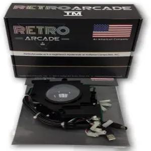 RetroArcade.us PC 또는 MAC USB PS2 및 잼마 + 마메 시스템용 트랙볼 3인치 아케이드 게임