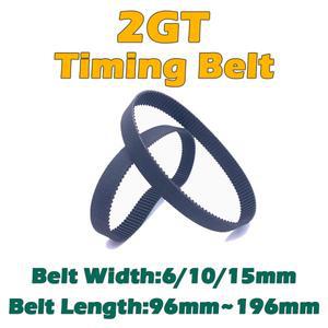 2GT 타이밍 벨트 폐쇄 루프 폭 6 10 15mm 동기 드라이브 고무 경계 96mm ~ 3D 프린터 GT2