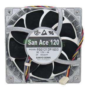 Sanyo 고온 선풍기 속도 폭력 12038 9SG1212P1G03 12cm 12V 4A  120x120x38mm