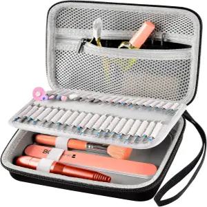 알쿠 네일 드릴 키트 케이스 아크릴 비트 홀더 용기 전기 정리함 보관 가방 전용