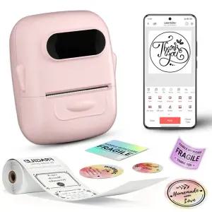 무선 라벨 프린터 P50 무잉크 블루투스 호환 열전사 메이커 접착 스티커 기계 DIY 패턴 바코드