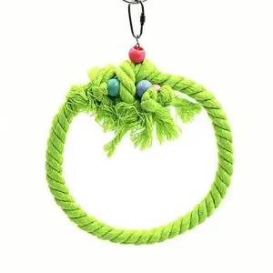 링 소형 장난감 앵무새로프 스탠드 앵무새 그네