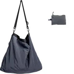 피나르젤 경량 접이식 나일론 크로스바디 백 스타일리시한 컴팩트 폴리에스터 포장용 토트백