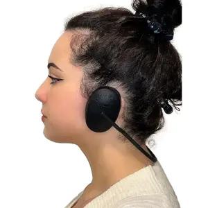 샤워 열 및 염색약 보호를 위한 제네디 이어 커버 - 검은색 머리를 감을 수 있는 방수 재사용 가능한