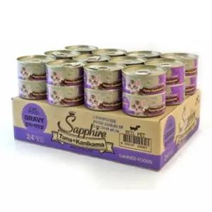 고양이 기호성 캔간식 참치 게맛살 80g 24P 영양 습식