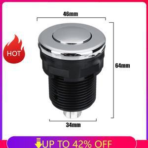 공압 스위치 켜기 끄기 푸시 공기 버튼 34mm 욕조 스파 폐기물 쓰레기 처리 월풀 편리한 검정색