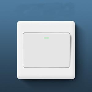 LED 램프 포함 벽 스위치 1 웨이 단추 켜기/끄기 푸시 버튼 조명 패널 내구성 홈 액세서리 갱 2 3/4 갱