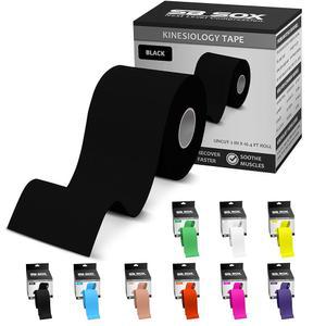[미국배송] SB SOX 오리지널 코튼 키네시올로지 테이프 롤 U2013 최고의 근육용 라텍스 프리 운동 / 조인트 방수 신축성 피부에 순한 (16피트)