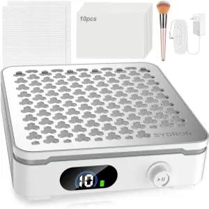 네일 먼지 수집기 1000PA 무선 테크 10단계 속도 저소음 및 강력 흡입 재사용 가능한 필터 10개의 패드 +