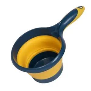 (색상 네이비)접이식 대야 바가지 네이비 폴딩 세수 실리콘 낚시 캠핑 세차 바스켓