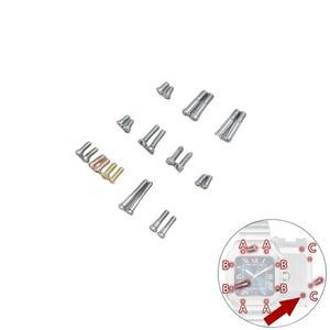 2/8Pcs 시계 백 케이스 커버 베젤 실버 나사 CTR Santos ROADSTER 용 부품 교체