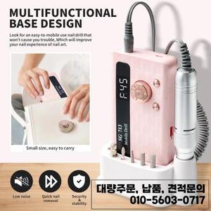 45000RPM 충전식 네일 드릴 머신 전문가용 휴대용 전기 매니큐어 젤 폴리쉬 제거 연마용