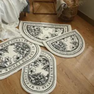 발매트 플라워 주방 인테리어 플라워 매트 러그 카펫 발 디자인