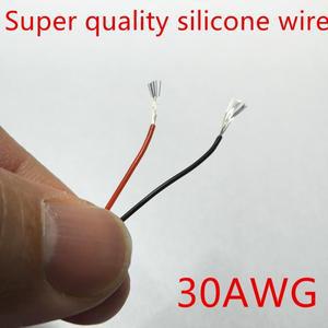 내열 케이블 소프트 실리콘 커버 와이어 라인 주석 도금 구리 코어 DIY 모델 비행기 1 m 3 0.8A 레드 블랙