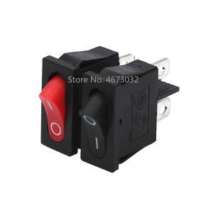 10개 KCD1-110 2핀 250V 6A 보트 스위치 스냅인 SPST ON OFF 로커