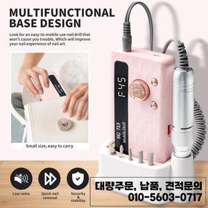 35000/45000RPM 충전식 네일 드릴 머신 전문가용 휴대용 전기 매니큐어 젤 폴리쉬 제거 연마용