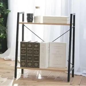 ( )진열장 책장 블랙 정리대 수납장 선반 2단 우드