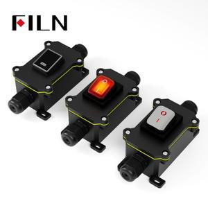 IP65 방수 콘센트 박스 (ON-OFF 로커 스위치 포함) 스테인리스 스틸/알루미늄/투명 표면 소재 실외 사용 가