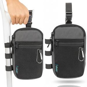 바이브 목발 지팡이 가방 워킹 팔뚝 액세서리 방수 경량 조절 가능한 파우치 물병 홀더 스트랩이 있는 휴대용 지갑 남녀용