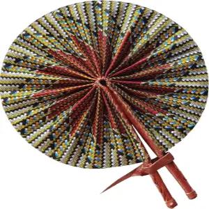 켄테 아프리카 프린트 접이식 손 선풍기