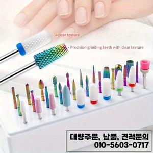 홈살롱 아크릴 젤 네일 매니큐어 도구 용 30 개 드릴 비트 세라믹 다이아몬드 큐티클 에파일 카바이드 리