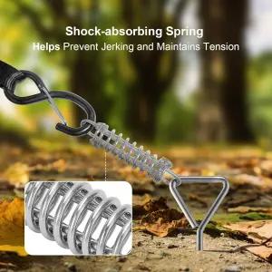 방풍용 RV 차양 타이다운 키트 - 충격 흡수 스프링과 야외 여행 트레일러 액세서리 세트용 13피트 래칫