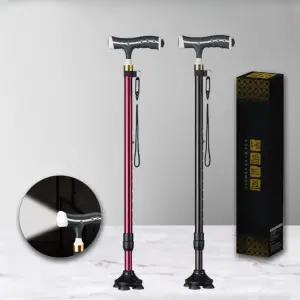 네발드림 노임미끄럼방지 LED라이트 네발지팡이 안전지팡이 노인지팡이 미끄럼방지지팡이